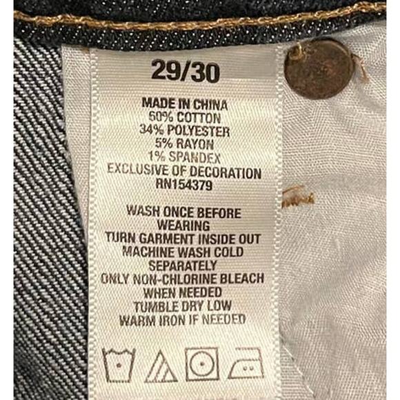 Aero Slim Straight Jeans Size 29/30 - Picture 6 of 6